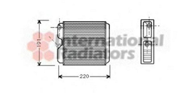 VAN WEZEL 37006240 -  Теплообменник, отопление салона